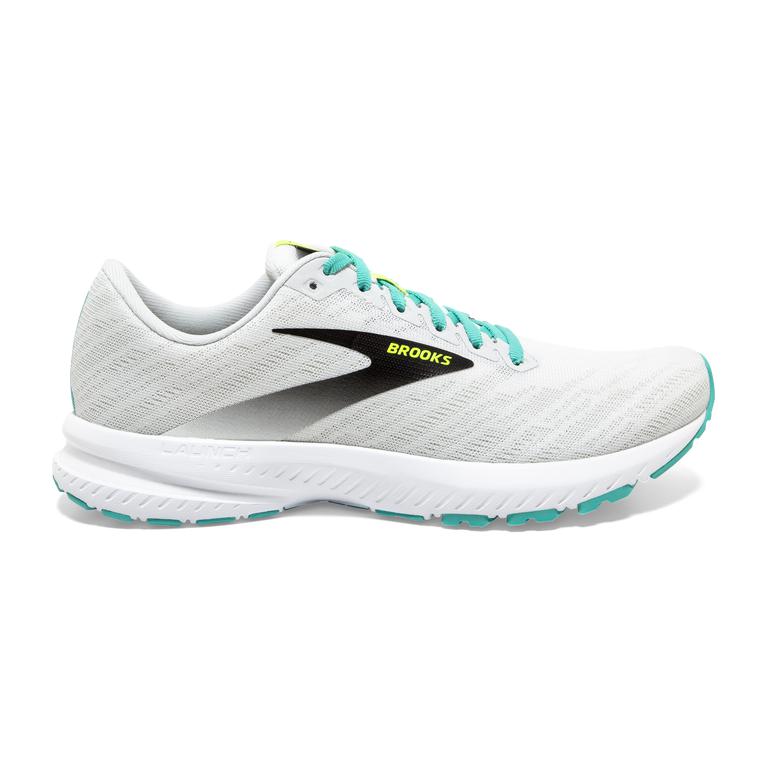 Brooks Launch 7 Road Running Shoes - Women's - White/Nightlife/Atlantis (95760-MEAC)